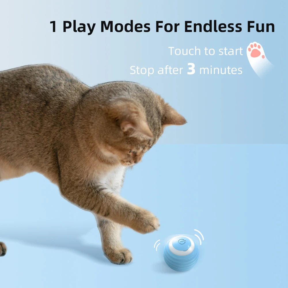 Cat Interactive Ball Smart Cat DogToys Electronic Interactive Cat Toy Indoor Automatic Rolling Magic Ball Cat Game Accessories