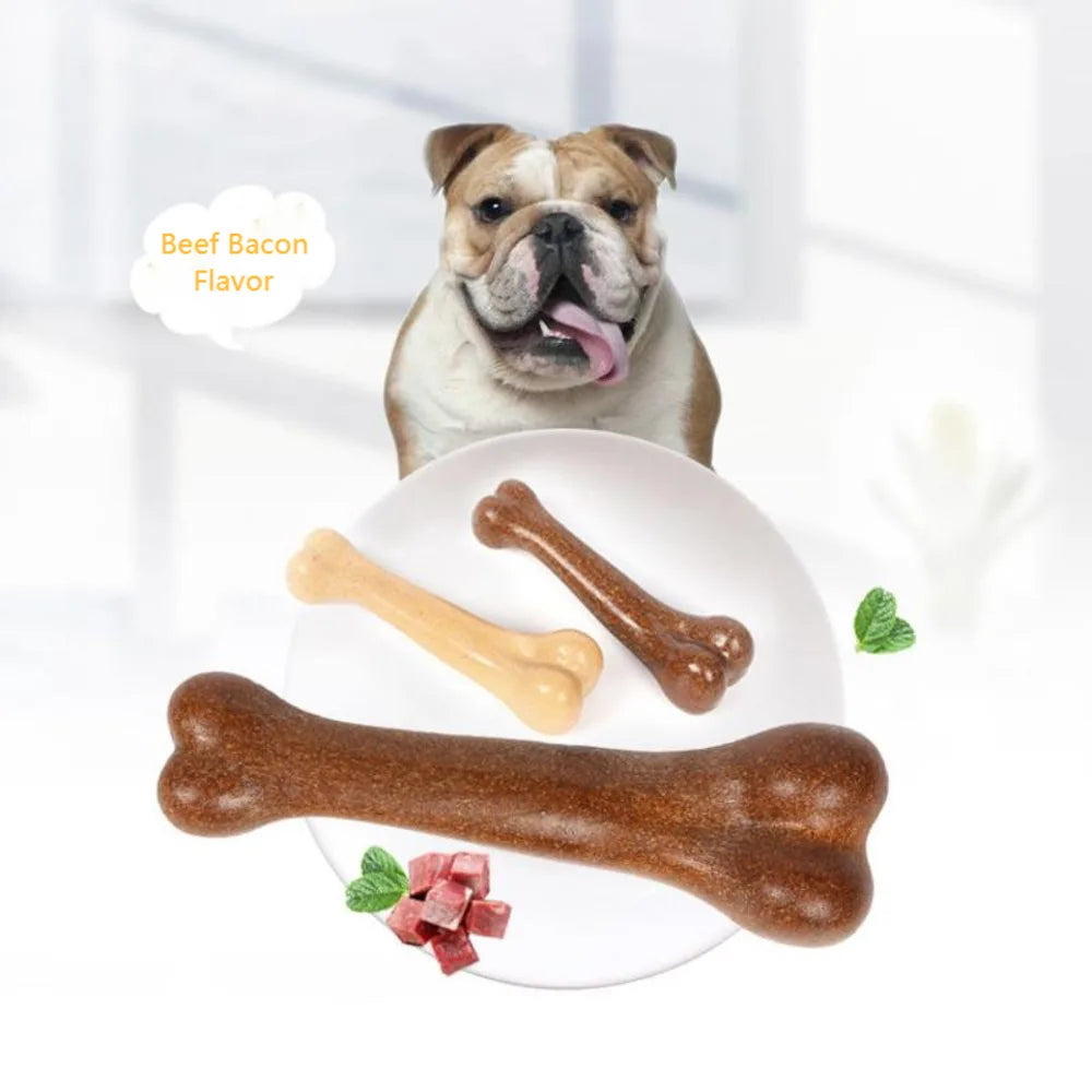 Dog Bone Chews Toys Nearly Indestructible Natural Non-Toxic Anti-bite Puppy Toys For Small Medium Large Dog Pet Chew Game Dental